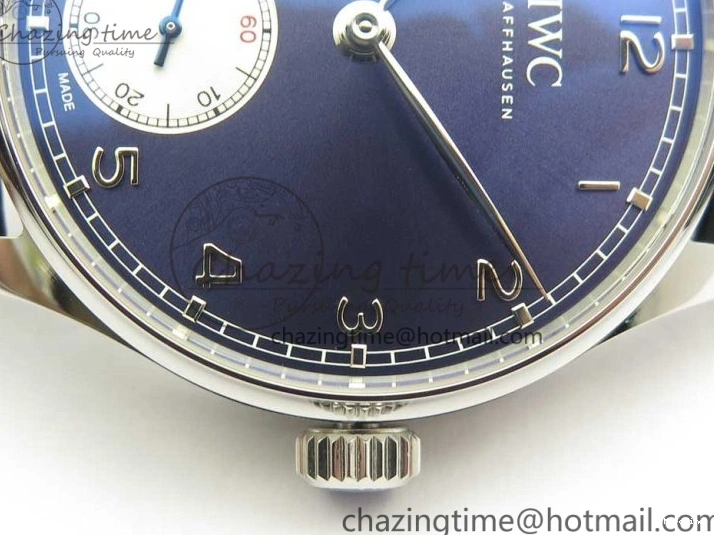 MIROTIME 0227 Seasonal Portuguese Tourbillon IW5463 SS ZF Best Edition Blue Dial on Black Leather Strap 7171